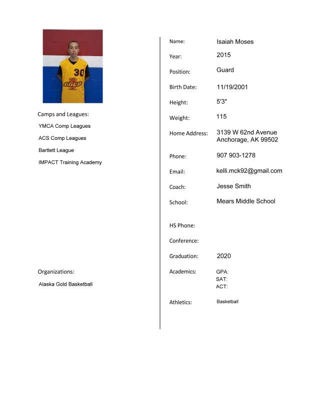 MOSES Travel Player Profile